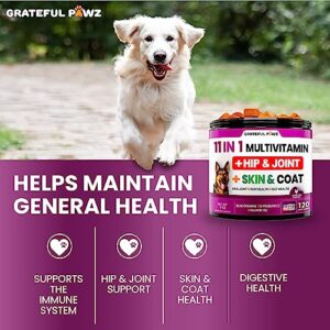 Dog Multivitamin Chewable with Glucosamine - Dog Vitamins and Supplements, Senior & Puppy Multivitamin for Dogs - Pet Chondroitin Hip and Joint Support Health, Immune Booster, Skin, Heart, Probiotics