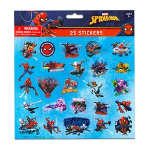 Marvel Spiderman Backpack for Kids, Toddlers - Bundle with Spiderman 16 Inch Backpack Plus Spiderman Lunch Box, Stationery Supplies, Water Bottle, Stickers, and More (Marvel School Supplies Set)