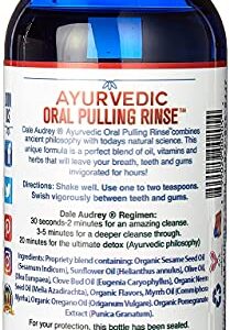 Dale Audrey Natural Oil Pulling for Teeth and Gums | Cinnamon Flavoured Oral Rinse Mouthwash for Bad Breath | Organic Essential Oils to Whitening Teeth & Freshen Breath | (16oz)
