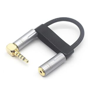 Youkamoo [ 3.5mm Balanced Right Angle ] 3.5mm Male to 2.5mm Female 8 Core Silver Plated Headphone Earphone Audio Adapter Cable 3.5mm Balanced to 2.5mm Balanced Female
