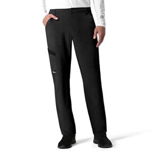 carhartt men's force cross-flex modern fit straight leg cargo pant, black, extra large