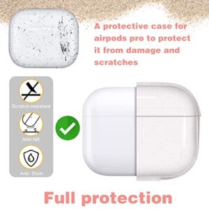JoySolar Clear Butterfly Girls Case for AirPod Pro 2019/Pro 2 Gen 2022 Aesthetic Cute Glitter TPU Cases Women Girly for AirPods Pro Cover Pretty Bling Shiny Stylish with Keychain for Air Pods Pro