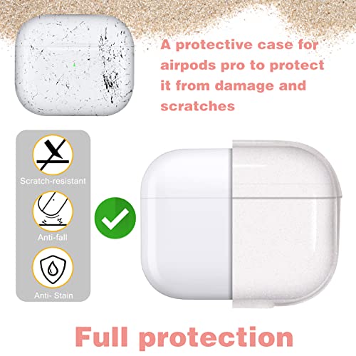 JoySolar Clear Butterfly Girls Case for AirPod Pro 2019/Pro 2 Gen 2022 Aesthetic Cute Glitter TPU Cases Women Girly for AirPods Pro Cover Pretty Bling Shiny Stylish with Keychain for Air Pods Pro