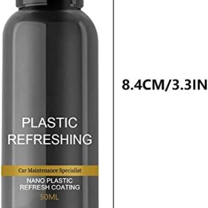 Meine Plastic Revitalizing Coating Agent, 2022 New Car Restorer Cream Quick Restorer, Nano Refreshing Coating, Parts Retreading Agent Automotive Interior Cleaning (2pcs-50ml), 1.69 Ounces