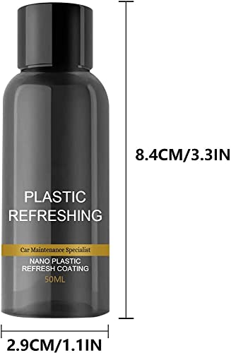 Meine Plastic Revitalizing Coating Agent, 2022 New Car Restorer Cream Quick Restorer, Nano Refreshing Coating, Parts Retreading Agent Automotive Interior Cleaning (2pcs-50ml), 1.69 Ounces