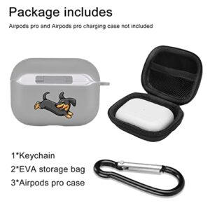 Hound Case Compatible with Airpods Pro Gray Soft TPU, Supports Wireless Charging Shockproof Protective Cover for Airpods Pro