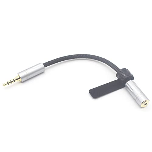 Youkamoo [ 3.5mm Balanced ] 3.5mm Male to 2.5mm Female 8 Core Silver Plated Headphone Earphone Audio Adapter Cable 3.5mm Balanced 4 Pole to 2.5mm Balanced Female