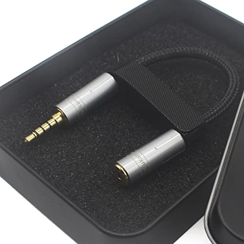 Youkamoo [ 3.5mm Balanced ] 3.5mm Male to 2.5mm Female 8 Core Silver Plated Headphone Earphone Audio Adapter Cable 3.5mm Balanced 4 Pole to 2.5mm Balanced Female