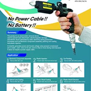 UNICELTEC ECOGUN, Power Cordless Anti Static Gun, Self generating Ionizing Air Gun, Static Eliminator