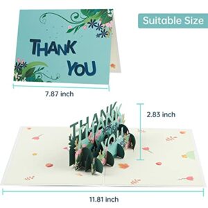 OWOXER Thank You Card, Pop Up Thank You Cards For Teachers & Friends, Love Card, 3D Greeting Card, Retirement Card, Birthday Card With Envelope.