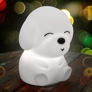 aultra doggy night light for kids, color changing kids night light doggy lamp, doggy room decor for girls cute night light, silicone nursery baby night light, cute gifts for kids (doggy)