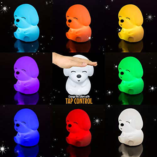 AULTRA Doggy Night Light for Kids, Color Changing Kids Night Light Doggy Lamp, Doggy Room Decor for Girls Cute Night Light, Silicone Nursery Baby Night Light, Cute Gifts for Kids (Doggy)