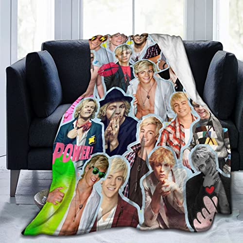 Blanket Ross Lynch Soft and Comfortable Warm Fleece Blanket for Sofa,Office Bed car Camp Couch Cozy Plush Throw Blankets Beach Blankets