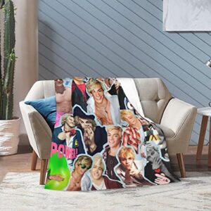 Blanket Ross Lynch Soft and Comfortable Warm Fleece Blanket for Sofa,Office Bed car Camp Couch Cozy Plush Throw Blankets Beach Blankets