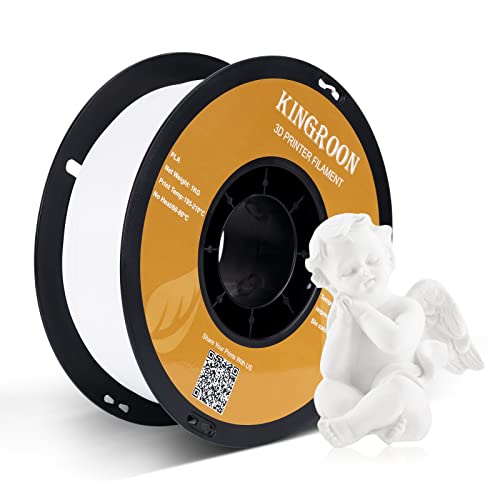 PLA 3D Printer Filament, Dimensional Accuracy +/- 0.03 mm, 1 kg Spool(2.2lbs), 1.75 mm,White