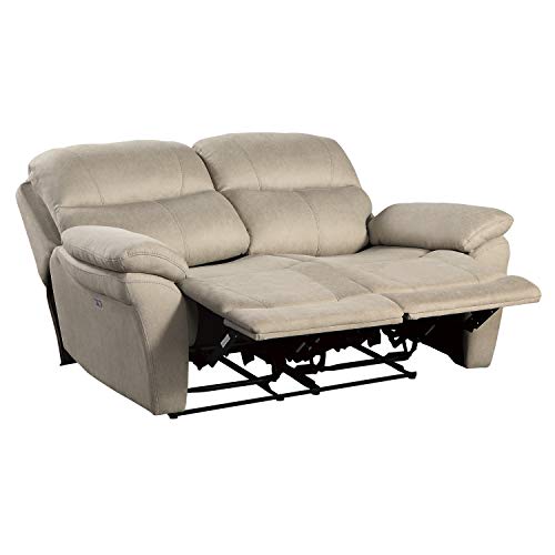 Lexicon Lapointe Wall-Hugger Power Double Reclining Loveseat, Tan