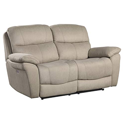 Lexicon Lapointe Wall-Hugger Power Double Reclining Loveseat, Tan