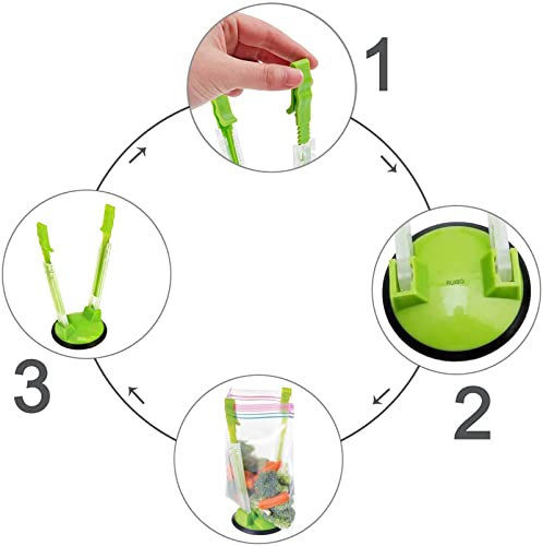 ZHENGJING Hands-Free Rack Holder for Food Prep Bag,Plastic Freezer Bag, Bag Holder Stand, Meal Planning,prep Bag