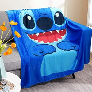 Exacmos Cartoon Flannel Throw Blanket for Home Couch, Bed and Sofa 50"x60" Suitable for All Season