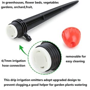 1/4" Drip Irrigation Emitters, Yulaiyoen 1/4-inch Spray Emitters 30 Pack, Automatic Drip Irrigation Parts Accessories, 360 Degree Drip Irrigation Sprinkler Heads Sprayer for Irrigation System