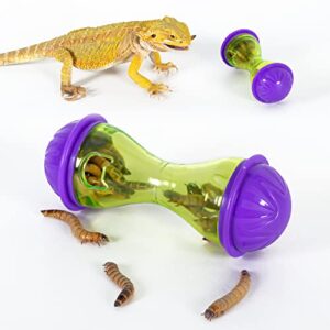 REPTIZOO 2 PCS Bearded Dragon Toys Reptile Feeder Toy, Bearded Dragon Accessories Reptile Terrarium Tank Decor for Lizard, Bearded Dragon, Gecko, Small Animals