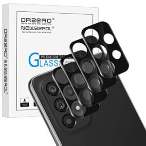 orzero (4 pack) compatible for samsung galaxy a53 5g, samsung galaxy a33 5g camera lens protector, tempered glass 9 hardness hd anti-scratch full coverage bubble-free (lifetime replacement)