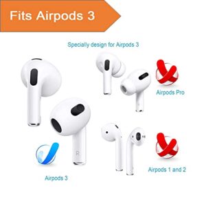 Ear Hooks Covers for AirPods 3 [Added Storage Box] Grip Tips Anti Lost Running Accessories Compatible with Apple AirPods 3rd Generation (4B+4W)