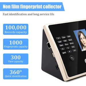 Time Clocks for Small Business,Clock In and Out Machine for Employees,Work Attendance Machine with Face Recognition,Fingerprint Scan,ID Card,PIN Punching in One,Offline Intelligent Time Card Machine