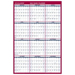 at-a-glance 2023 wall calendar, 24" x 36", extra large, monthly, paper, reversible, vertical/horizontal (pm21228)