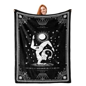 scorpio constellation blanket zodiac sign throw blanket astrology flannel blanket birthday gifts for women men 40"x50"