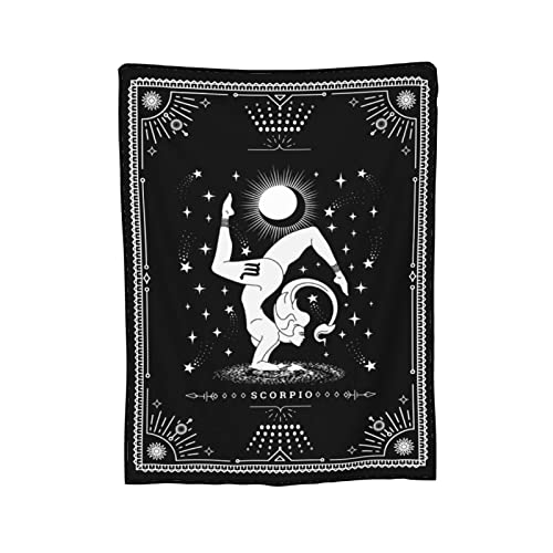 Scorpio Constellation Blanket Zodiac Sign Throw Blanket Astrology Flannel Blanket Birthday Gifts for Women Men 40"X50"