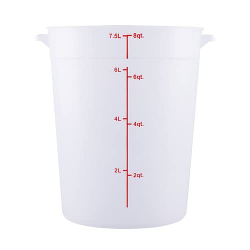 CenPro 29A-051 Round Food Storage Container - 8 Qt. Capacity - Translucent - NSF