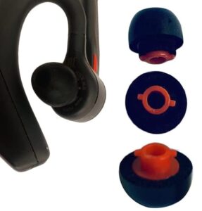 bllq in-ear tip adapter mount memory foam ear tips compatible with plantronics voyager 5200 / voyager legend /pro , reducing noise earbuds foam ear tips, 3 piece s/m/l, foam black