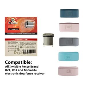 STRENG-CELL PET-Fence Dog Collar Batteries, Compatible with Invisible Fence Batteries, R21 R22 R51 Dog Collar Fence Battery, Latest Production Date(5 Pack)