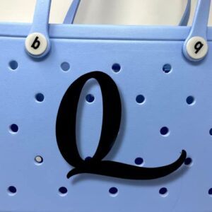 FRESHe BOGLETS - Decorative Bogg Bag Alphabet Lettering - Personalize your Bag with 3D Printed Alphabet letters (Q, Small)
