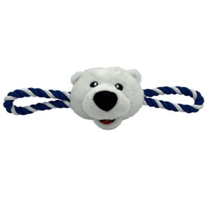 pets first nhl toronto maple leafs mascot toy for dogs & cats. cute & entertaining face with heavy-duty ropes. 7" chewy cartoon toy with inner squeaker