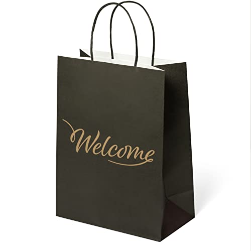 Welcome Gift Bags - 50 Pack - For Wedding Welcome Hotel Guest Bags, Favor Bags - 8.25 x 4.3 x 10.6"