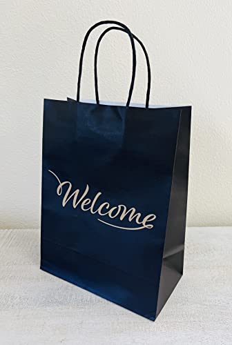 Welcome Gift Bags - 50 Pack - For Wedding Welcome Hotel Guest Bags, Favor Bags - 8.25 x 4.3 x 10.6"