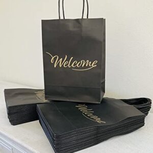 Welcome Gift Bags - 50 Pack - For Wedding Welcome Hotel Guest Bags, Favor Bags - 8.25 x 4.3 x 10.6"