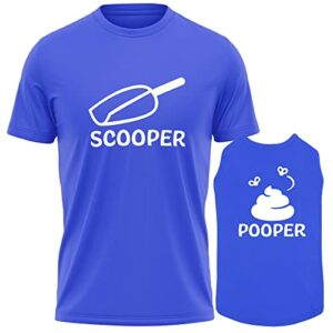 funny dog and owner outfit t-shirt - scooper pooper pet & owner matching shirts cute dog clothes