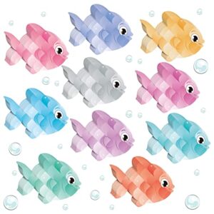 100 pack colorful fish mini accents creative fish cutouts teaching products paper ocean school supplies ocean theme early childhood education materials for school bulletin board decor