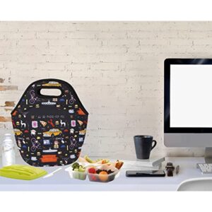 LOOJIM Friends TV Show Merchandise Neoprene Lunch Bag Friends TV Show Gifts Reusable Tote lunch Box Friends Picnic Insulated Lunch Bags