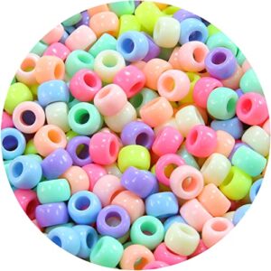 1000 macaron candy pony beads, beads for crafts, hair beads, beading supplies, beads for jewelry making