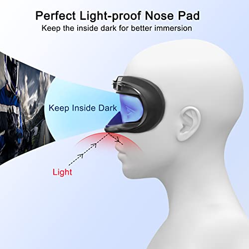 8VR Silicone Face Cover Compatible with Meta/Oculus Quest 2, Sweatproof Washable Face Pad Light Blocking Quest 2 Accessories (Black)