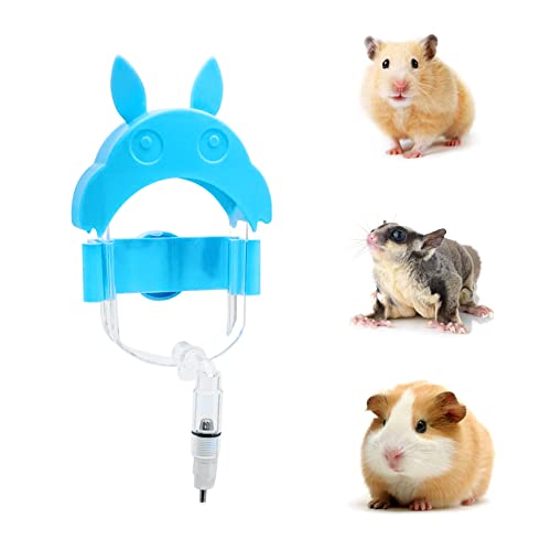 BNOSDM Guinea Pig Water Bottle No Drip Small Animal Water Bottle Feeder No Leak Hanging Water Dispenser for Guinea Pig Hamster Rabbit Bunny Chinchiclla Ferret Hedgehog (Blue 5.07OZ)