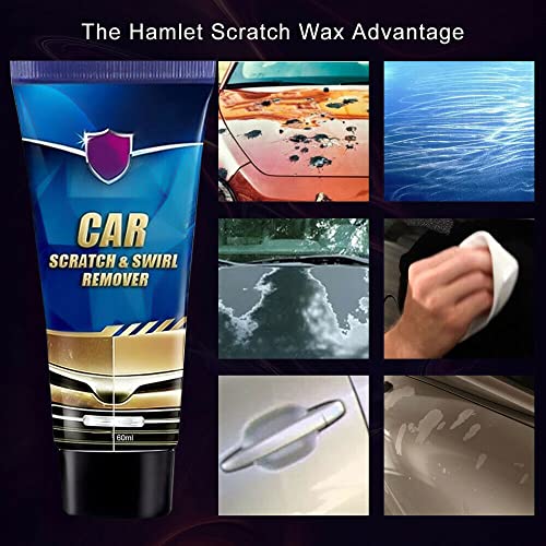 Auto Car Paint Scratch Repair Remover Agent,Car Paint Restorer,Repair Scratches, Water Spots,Wax Coating Maintenance Accessories,Car Scratch & Swirl Remover (2pcs)