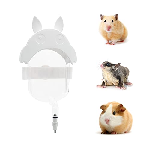 BNOSDM Guinea Pig Water Bottle No Drip Small Animal Water Bottle Feeder No Leak Hanging Water Dispenser for Guinea Pig Hamster Rabbit Bunny Chinchiclla Ferret Hedgehog (White 5.07OZ)