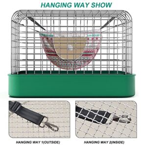 ONENIN Cat Cage Hammock,Hanging Soft Pet Bed for Kitten Ferret Rabbit Raccoon or Small Pet,Double Layer Hanging Bed for Pets,2 Level Indoor Bag for Spring/Summer/Winter (White)