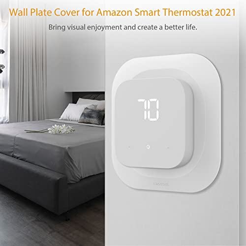 CaseBot Wall Plate Cover Compatible with Amazon Smart Thermostat 2021, Practical and Stylish Decoration Bracket Mount, White