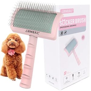 lbmbaic slicker brush for dogs with super denser soft extral long pin slicker dog brush for thick and long hair doodle and poodle brush fluff,detangle and style.goldendoodle long pin brush for dogs.25mm(1'')